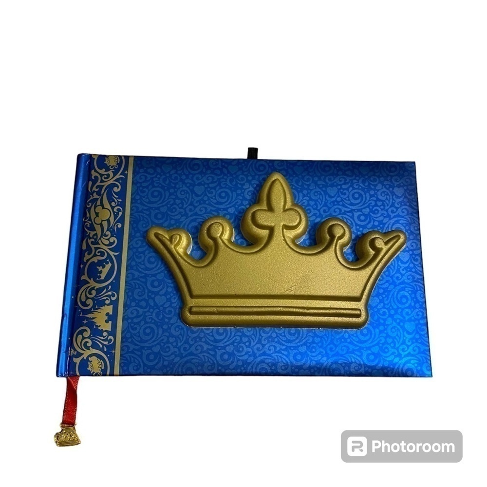 Disney Cruise Line Plush Picture Signature Autograph Book Gold Blue Princess